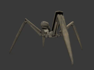 rigged and animated robot 3D Model