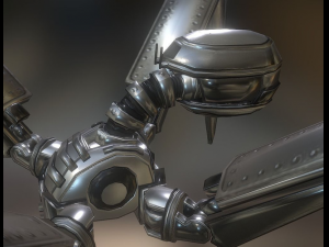 rigged and animated robot 3D Model
