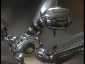 rigged and animated robot 3D Model