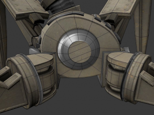 rigged and animated robot 3D Model