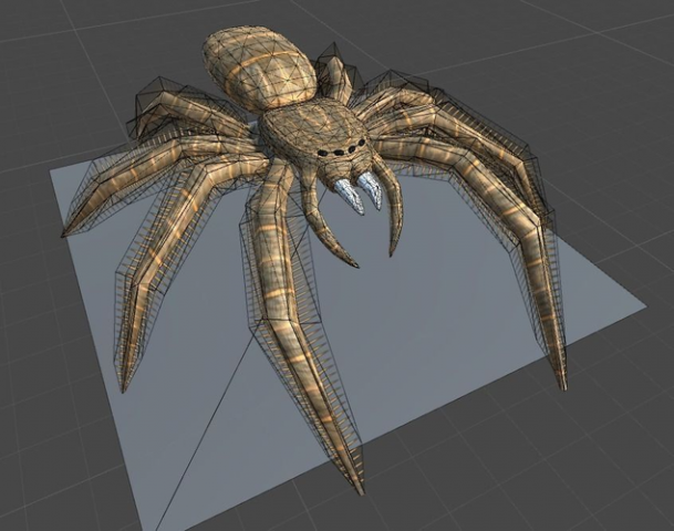 spider rigged and game ready 3D Model .c4d .max .obj .3ds .fbx .stl .blend 