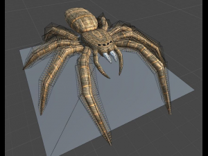 spider rigged and game ready 3D Model
