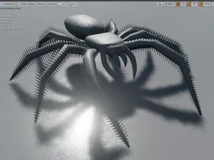 spider rigged and game ready 3D Model