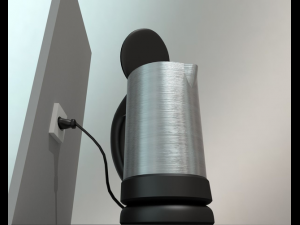 water boiler with rigged electric cable 3D Model