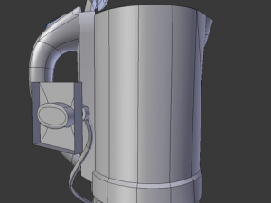 water boiler with rigged electric cable 3D Model