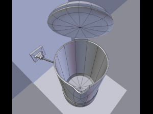 water boiler with rigged electric cable 3D Model