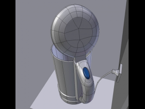 water boiler with rigged electric cable 3D Model