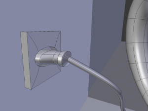 water boiler with rigged electric cable 3D Model