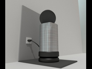 water boiler with rigged electric cable 3D Model
