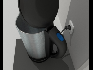 water boiler with rigged electric cable 3D Model