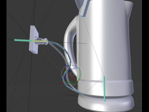 water boiler with rigged electric cable 3D Model