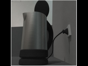water boiler with rigged electric cable 3D Model