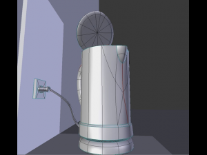 water boiler with rigged electric cable 3D Model