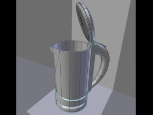 water boiler with rigged electric cable 3D Model