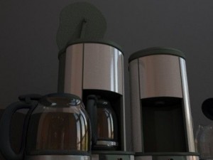 coffee machine rigged 3D 모델