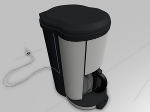 coffee machine rigged 3D मॉडल