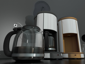 coffee machine rigged 3D मॉडल