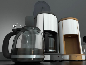 coffee machine rigged 3D मॉडल