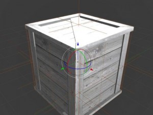 wood box with pieces for destruction effects 3D Model
