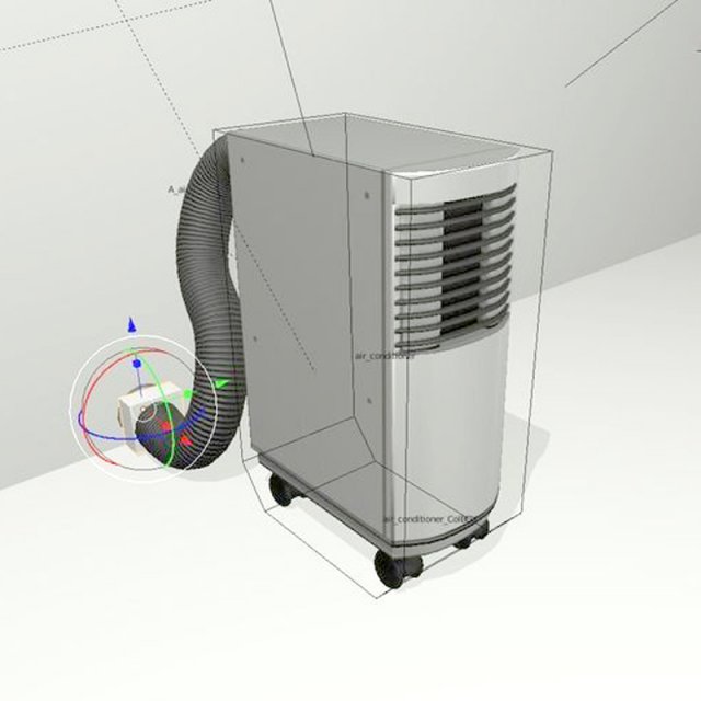 air conditioner rigged 3D Model .c4d .max .obj .3ds .fbx .stl .blend 