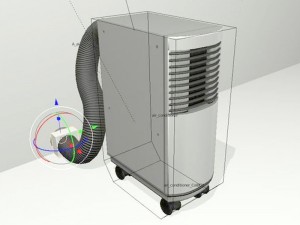 air conditioner rigged 3D मॉडल