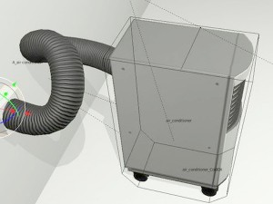 air conditioner rigged 3D Model