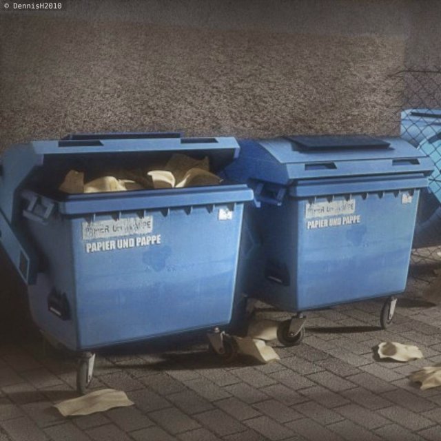 garbage container with ragdoll setup 3D Model .c4d .max .obj .3ds .fbx .stl .blend 