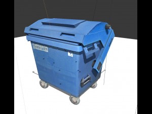 garbage container with ragdoll setup 3D Model