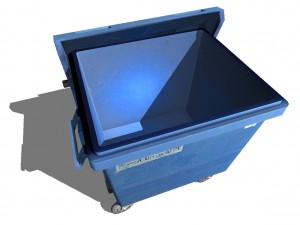 garbage container with ragdoll setup 3D Model