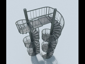 aluminum spiral staircases Modèle 3D