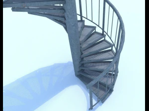 aluminum spiral staircases 3D Model