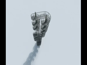aluminum spiral staircases 3D Model