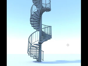 aluminum spiral staircases 3D Model