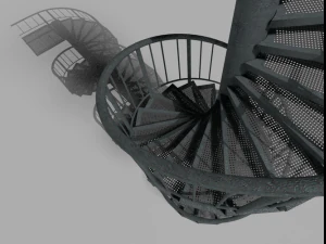 aluminum spiral staircases 3D Model
