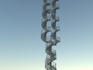 aluminum spiral staircases Modèle 3D