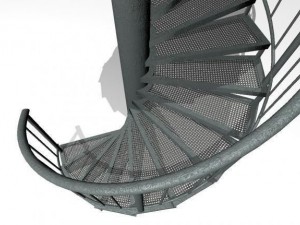 aluminum spiral staircases Modèle 3D