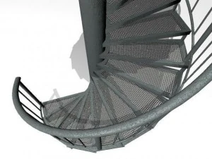 aluminum spiral staircases 3D Model