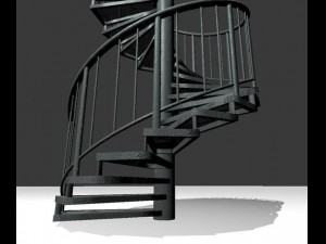 aluminum spiral staircases Modèle 3D