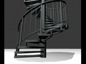 aluminum spiral staircases 3D Model