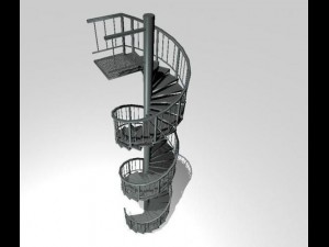 aluminum spiral staircases Modèle 3D
