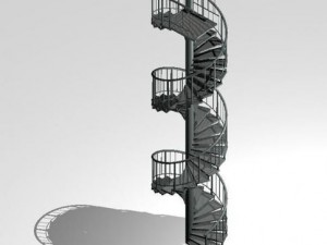 aluminum spiral staircases Modèle 3D