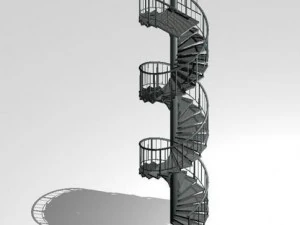 aluminum spiral staircases 3D Model