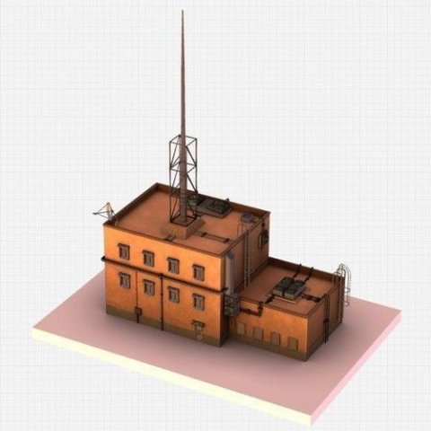 futuristic ghetto building 3D Model .c4d .max .obj .3ds .fbx .stl .blend 