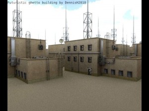 futuristic ghetto building 3D Model