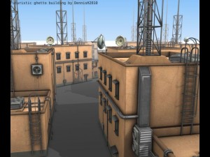 futuristic ghetto building 3D Model