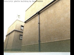futuristic ghetto building 3D Model