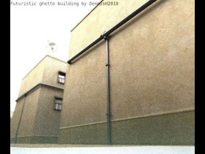 futuristic ghetto building 3D Model