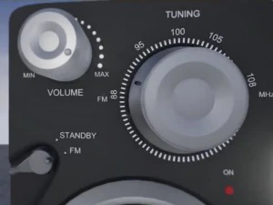 jgc radio rigged and animated 3D Model