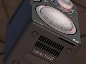 jgc radio rigged and animated 3D Model