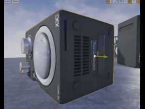 jgc radio rigged and animated 3D Model